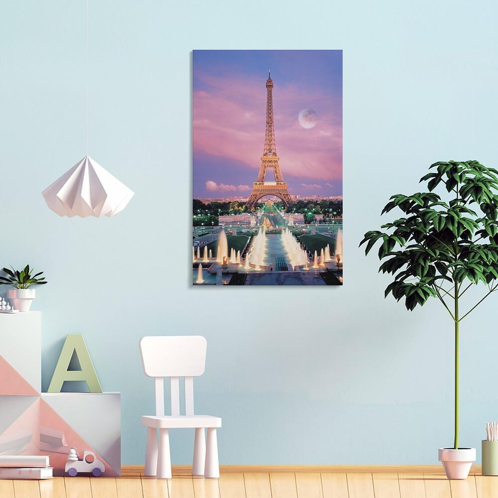 Amazon.co.jp: 絵画 夕暮れのエッフェル塔インテリア 絵画 パリ